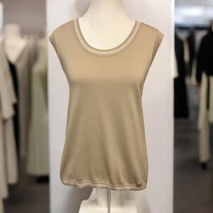 TOMMY HILFIGER BEIGE KNIT SLEEVELESS SWEATER VEST/ Size L
